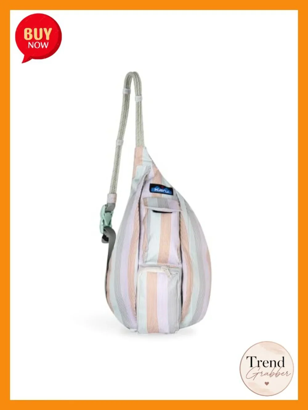 Mini Rope Sling Pack Crossbody Bag with Adjustable Strap